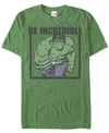 MARVEL MARVEL MEN'S COMIC COLLECTION CLASSIC THE HULK BE INCREDIBLE SHORT SLEEVE T-SHIRT