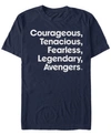 MARVEL MARVEL MEN'S AVENGERS WE ARE COURAGEOUS AND TENACIOUS SHORT SLEEVE T-SHIRT
