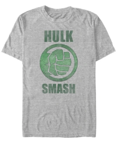 Marvel Men's Comic Collection Classic The Hulk Smash Short Sleeve T-shirt In Athletic H