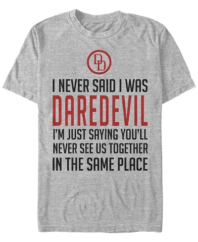 Marvel Men's Comic Collection Daredevil I Never Said Short Sleeve T-shirt In Athletic H