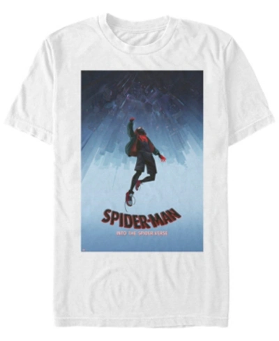 Marvel Men's Spider-man Into The Spiderverse Up, Up, And Away Short Sleeve T-shirt In White