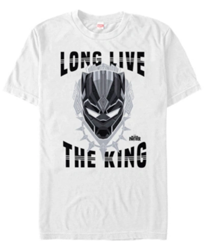 Marvel Men's Black Panther Long Live The King Of Wakanda Short Sleeve T-shirt In White