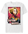Marvel Men's Captain  Neon Captain  Front Profile Short Sleeve T-shirt In White