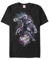 Marvel Men's Black Panther Geometric Warrior King Short Sleeve T-shirt In Black