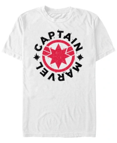 Marvel Men's Captain  Pop Art Captain Short Sleeve T-shirt In White