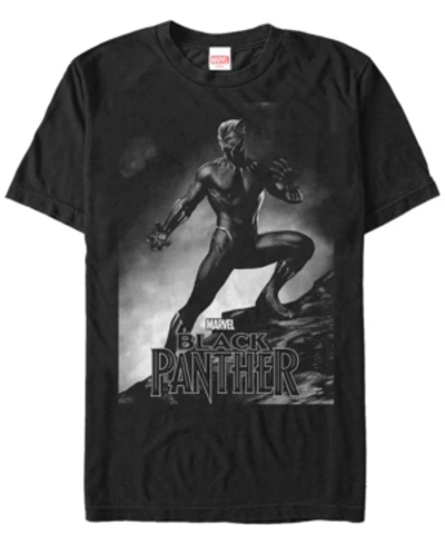 Marvel Men's Black Panther Posed Black Panther Short Sleeve T-shirt