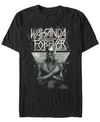 Marvel Men's Black Panther Geometric Panther Forever Short Sleeve T-shirt In Black