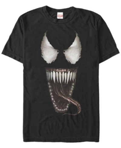 Marvel Men's Venom Big Face Open Mouth Costume Short Sleeve T-shirt In Black