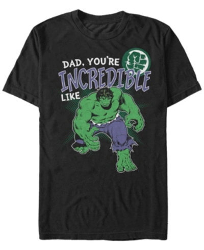 Marvel Men's Comic Collections Incredible Like The Hulk Short Sleeve T-shirt In Black