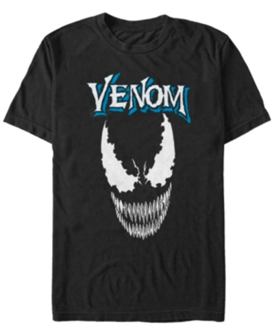 Marvel Men's Classic Venom Big Face Short Sleeve T-shirt In Black