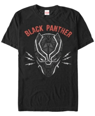Marvel Men's Black Panther Mask Short Sleeve T-shirt