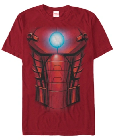 Marvel Men's Comic Collection Iron Mans Suit Upgraded Short Sleeve T-shirt In Cardinal