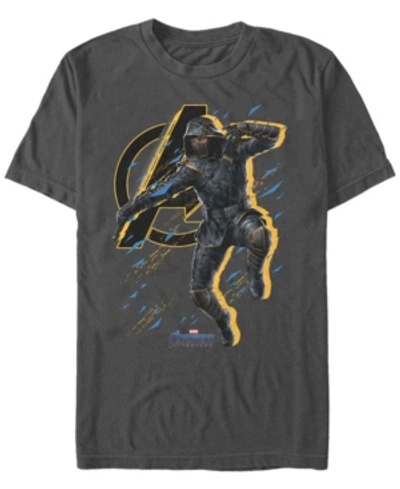 Marvel Men's Avengers Endgame Ronin Splatter Pose Short Sleeve T-shirt In Charcoal