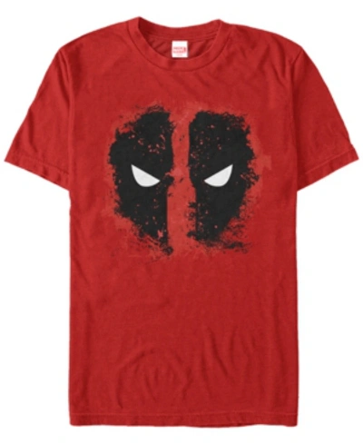 Marvel Men's Comic Collection Deadpool Eyes Glare Short Sleeve T-shirt In Red