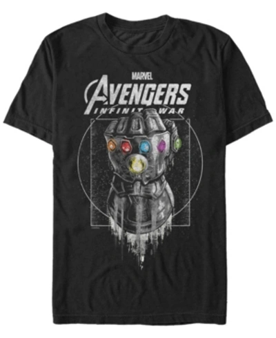 Marvel Men's Avengers Infinity War Black And Grey Ancient Gauntlet Short Sleeve T-shirt