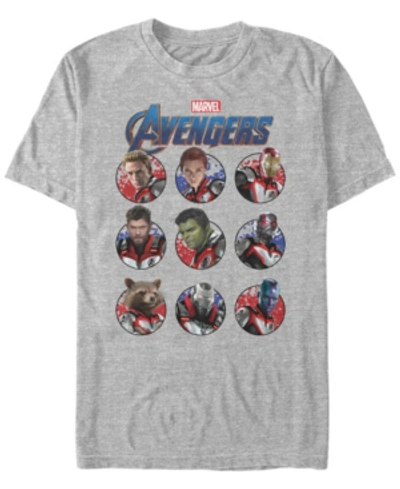 Marvel Men's Avengers Endgame Heroic Group Bubbles Short Sleeve T-shirt In Athletic H