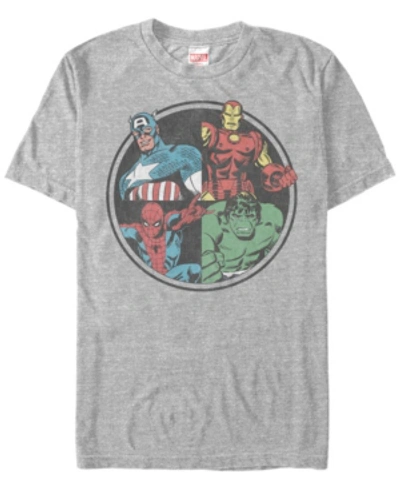 Marvel Men's Comic Collection Classic Avengers Group Shot Short Sleeve T-shirt In Athletic H