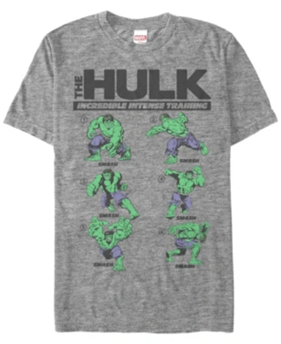 Marvel Men's Comic Collection The Hulk Intense Training Short Sleeve T-shirt In Athletic H