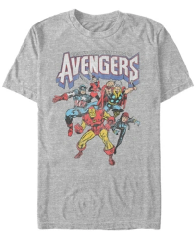 Marvel Men's Comic Collection Retro Earths Mightiest Heroes Short Sleeve T-shirt In Athletic H