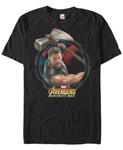 Marvel Men's Avengers Infinity War The Mighty Power Of Thor Short Sleeve T-shirt In Black