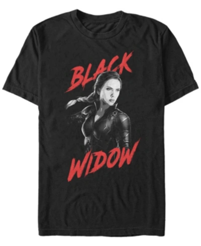 Marvel Men's Avengers Infinity War Dark Painted Black Widow Short Sleeve T-shirt