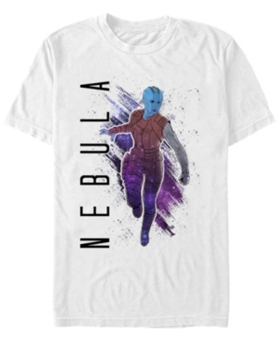 Marvel Men's Guardians Of The Galaxy Painted Nebula Short Sleeve T-shirt In White