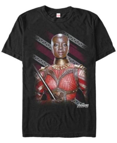 Marvel Men's The Avengers Infinity War Okoye Wakanda's Finest Warrior Short Sleeve T-shirt In Black