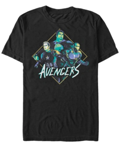 Marvel Men's Avengers Endgame Pop Art The Rad Three Short Sleeve T-shirt In Black