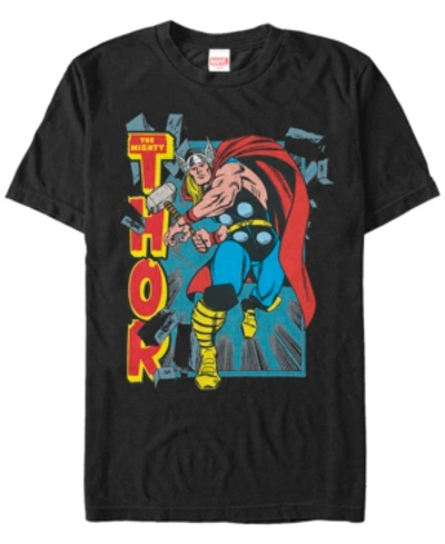 Marvel Men's Comic Collection The Mighty Thor Short Sleeve T-shirt In Black