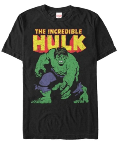 Marvel Men's Comic Collection The Incredible Hulk Short Sleeve T-shirt In Black