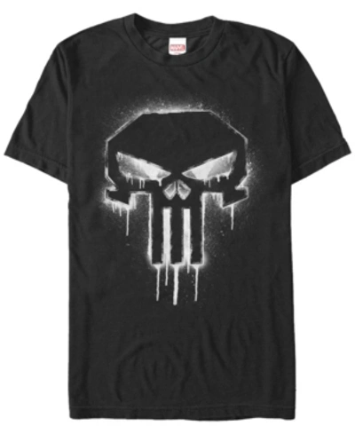 Marvel Men's Punisher The Punisher Spray Paint Skull Logo Short Sleeve T-shirt In Black