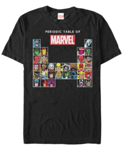 Marvel Men's Comic Collection The Periodic Table Of  Men's Short Sleeve T-shirt In Black