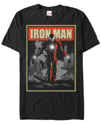 Marvel Men's Comic Collection Vintage Iron Man Poster Short Sleeve T-shirt In Black