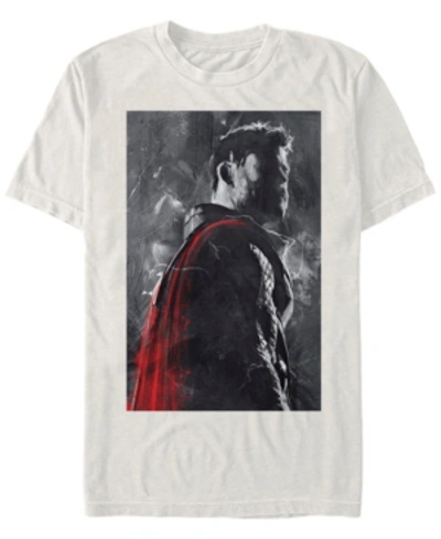 Marvel Men's Avengers Thor Shadowed Silhouette Short Sleeve T-shirt In Natural