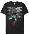 Marvel Men's Spider-man With Great Responsibility Short Sleeve T-shirt In Black