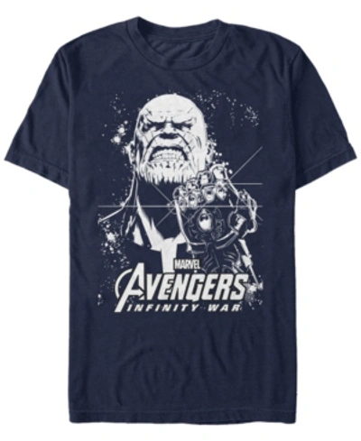 Marvel Men's Avengers Infinity War Thanos Ultimate Force Short Sleeve T-shirt In Navy