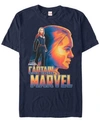 Marvel Men's Captain  Pop Art Captain Posed Profile Short Sleeve T-shirt In Navy