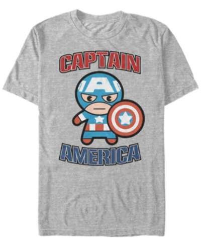 Marvel Men's Comic Collection Captain America Kawaii Short Sleeve T-shirt In Athletic H