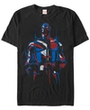 Marvel Men's Comic Collection Captain America Redemption Short Sleeve T-shirt In Black