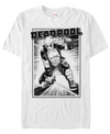 Marvel Men's Deadpool Samurai Stance Short Sleeve T-shirt In White