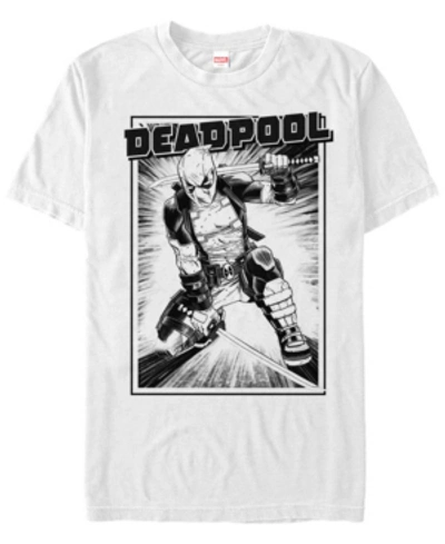 Marvel Men's Deadpool Samurai Stance Short Sleeve T-shirt In White