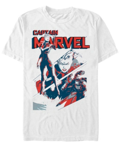 Marvel Men's Comic Collection Captain  Silhouette Short Sleeve T-shirt In White