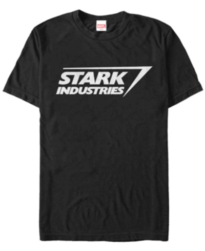 Marvel Men's Iron Man Stark Industries Logo Short Sleeve T-shirt In Black