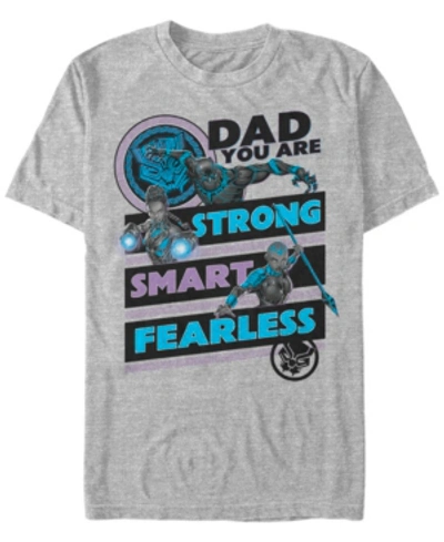 Marvel Men's Comic Collection Dad You Are Strong Smart And Fearless Short Sleeve T-shirt In Athletic H