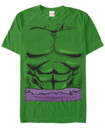 Marvel Men's Hulk Chest Costume Short Sleeve T-shirt In Kelly
