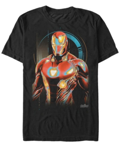 Marvel Men's Avengers Infinity War Ironman Glowing Short Sleeve T-shirt In Black