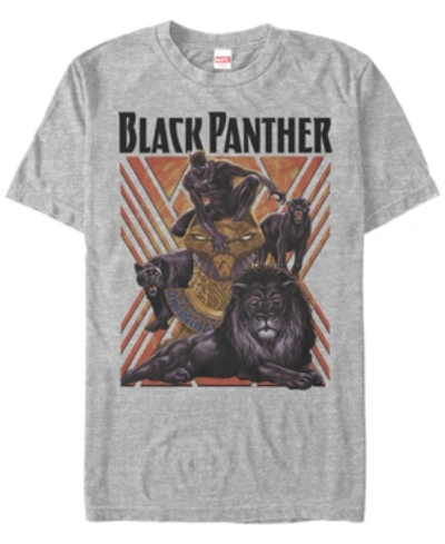 Marvel Men's Comic Collection Black Panther Power Pose Short Sleeve T-shirt In Athletic H