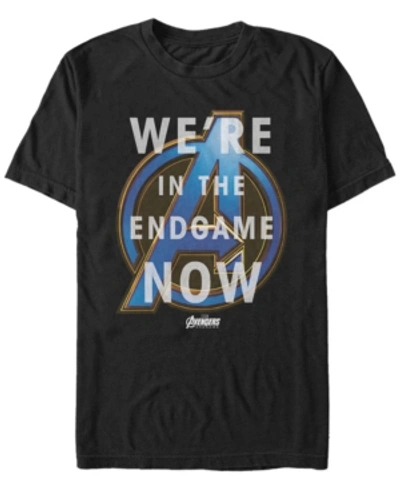 Marvel Men's Avengers Endgame We're In The End Now Quote Short Sleeve T-shirt In Black