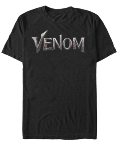 Marvel Men's Venom Chrome Venom Logo Short Sleeve T-shirt In Black