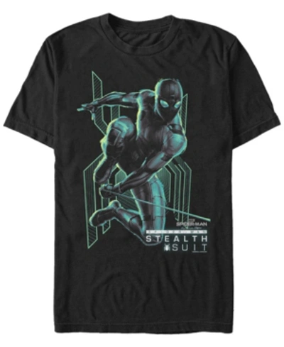 Marvel Men's Spider-man Far From Home Stealth Suit Short Sleeve T-shirt In Black